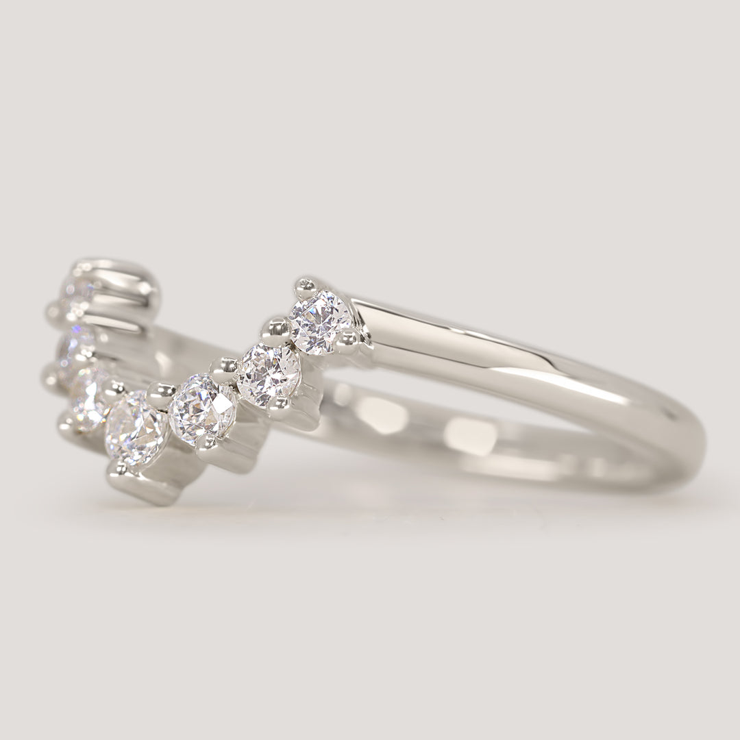 Joanie - Round Brilliant Cut Diamond Tiara Wedding Ring - Made-to-Order Wedding Rings - Made-to-Order