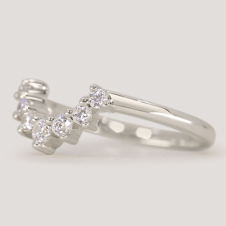 Joanie - Round Brilliant Cut Diamond Tiara Wedding Ring - Made-to-Order Wedding Rings - Made-to-Order