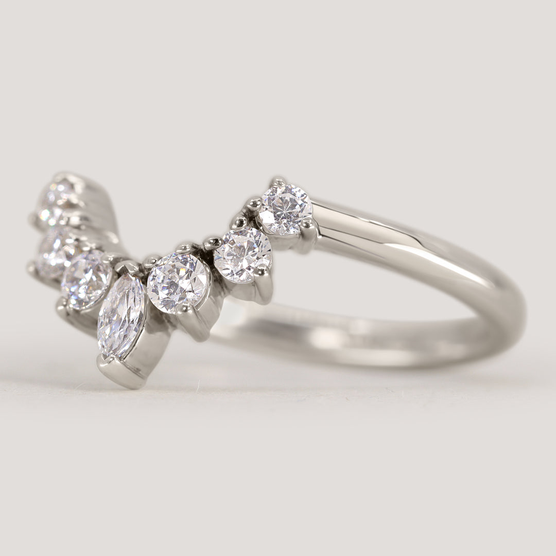 Joanie - Marquise Tiara Wedding Ring - Made-to-Order Wedding Rings - Made-to-Order