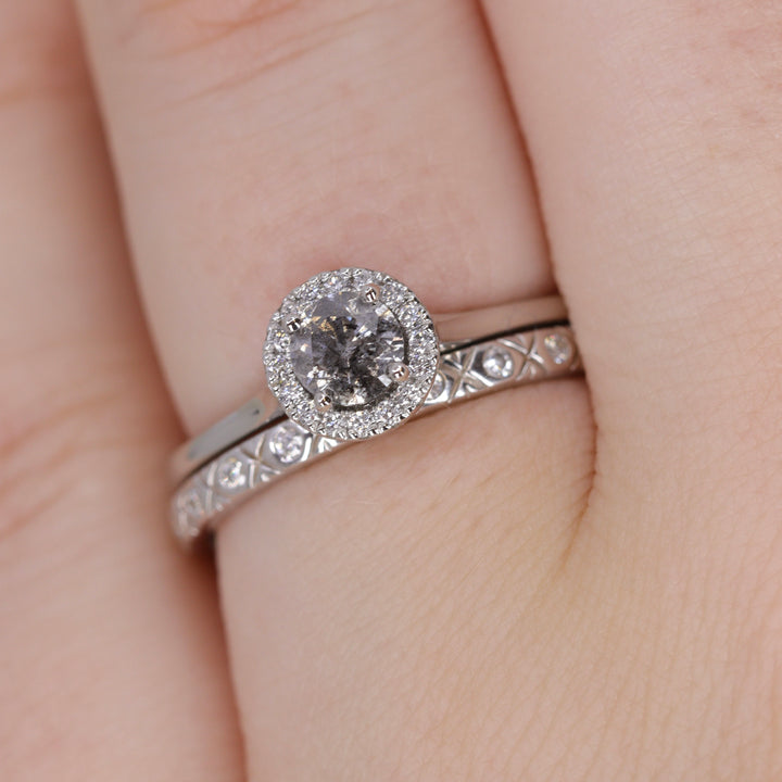 Penelope - Diamond Set Full or Half Eternity Art Deco Wedding Ring - Made-to-Order Wedding Rings - Made-to-Order