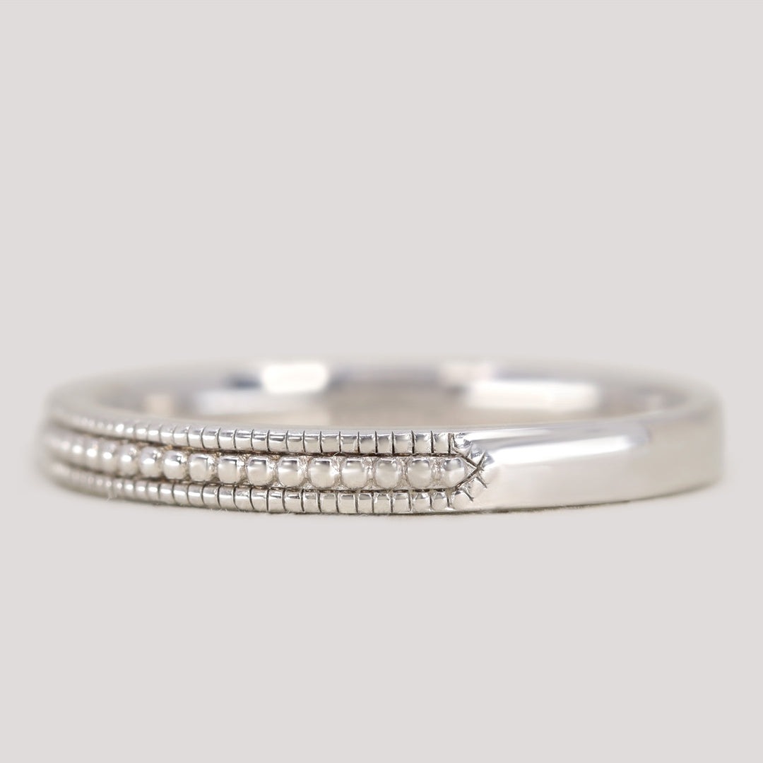 Quinn - Vintage Style Beaded Full or Half Eternity Style Wedding Ring - Made-to-Order Wedding Rings - Made-to-Order