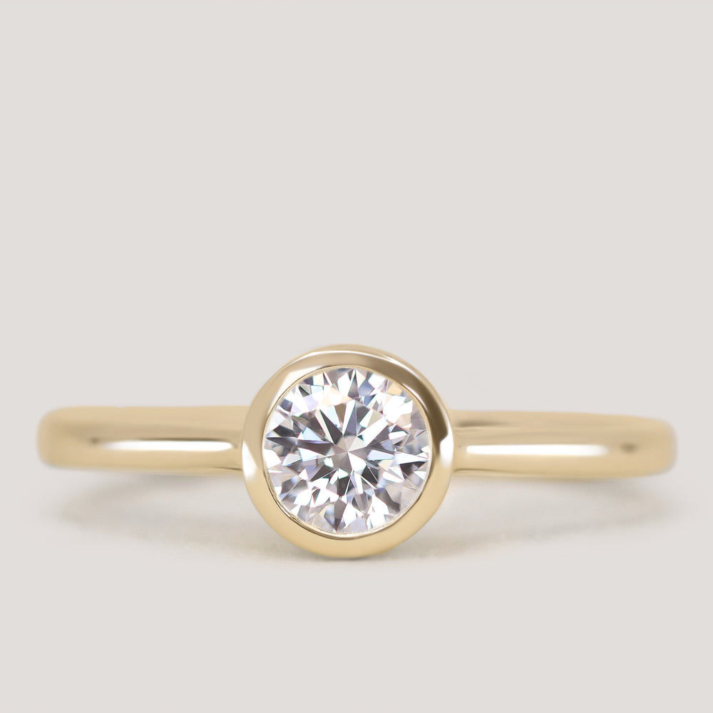 Sabrina - Round Cut Bezel Set Solitaire Engagement Ring Setting