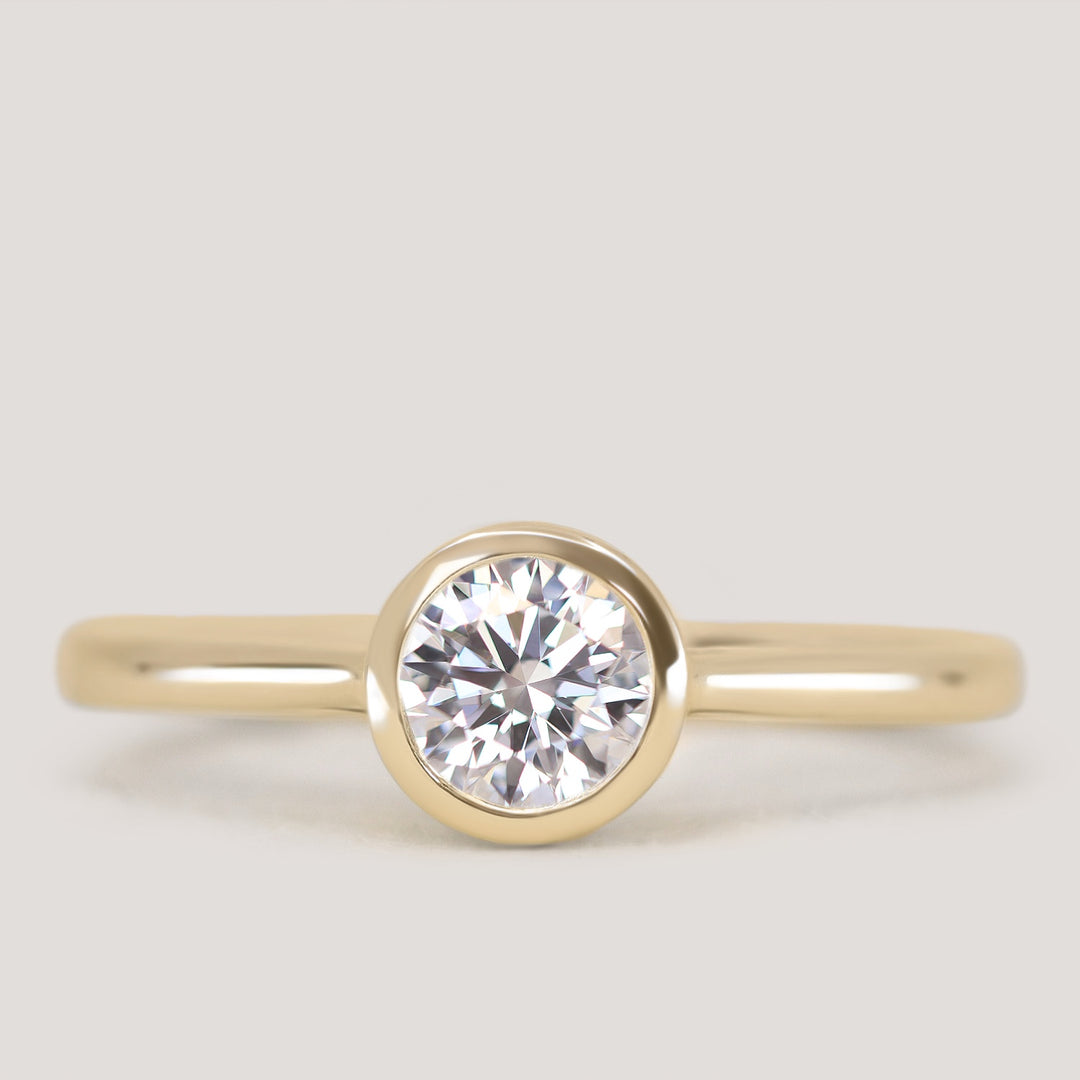 Sabrina - Round Cut Bezel Set Solitaire Engagement Ring Setting