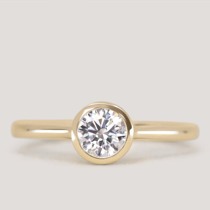 Sabrina - Round Cut Bezel Set Solitaire Engagement Ring Setting