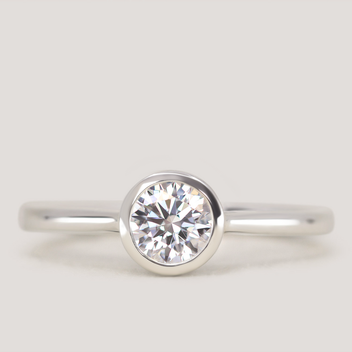 Sabrina - Round Cut Bezel Set Solitaire Engagement Ring Setting