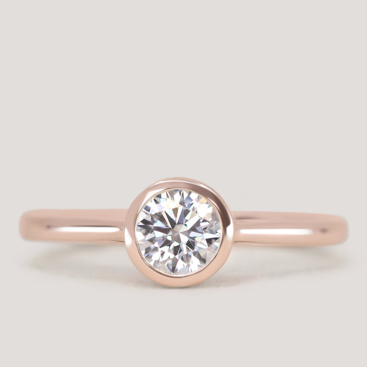 Sabrina - Round Cut Bezel Set Solitaire Engagement Ring Setting