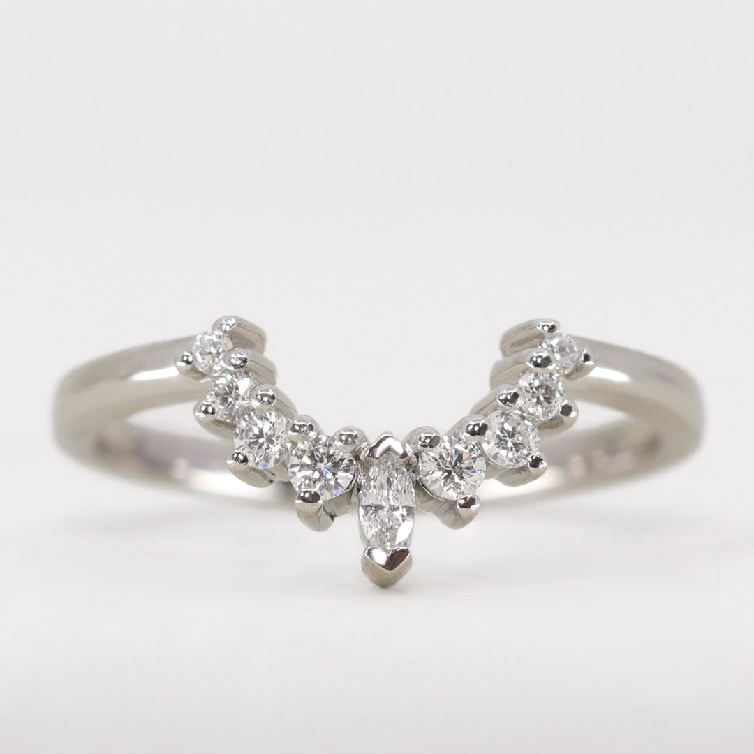 Joanie Petite - Marquise Diamond Tiara Wedding Ring - Made-to-Order Wedding Rings - Made-to-Order