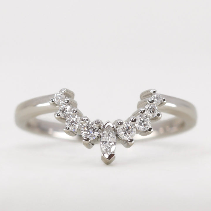 Joanie Petite - Marquise Diamond Tiara Wedding Ring - Made-to-Order Wedding Rings - Made-to-Order