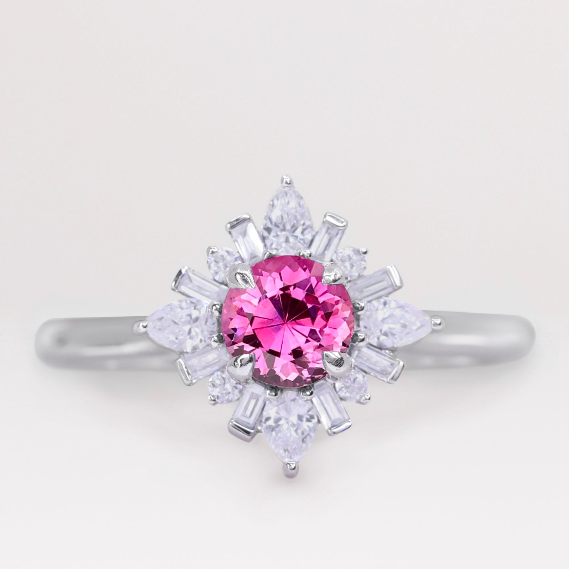 RARE outlet Pink & White Sapphire Ring