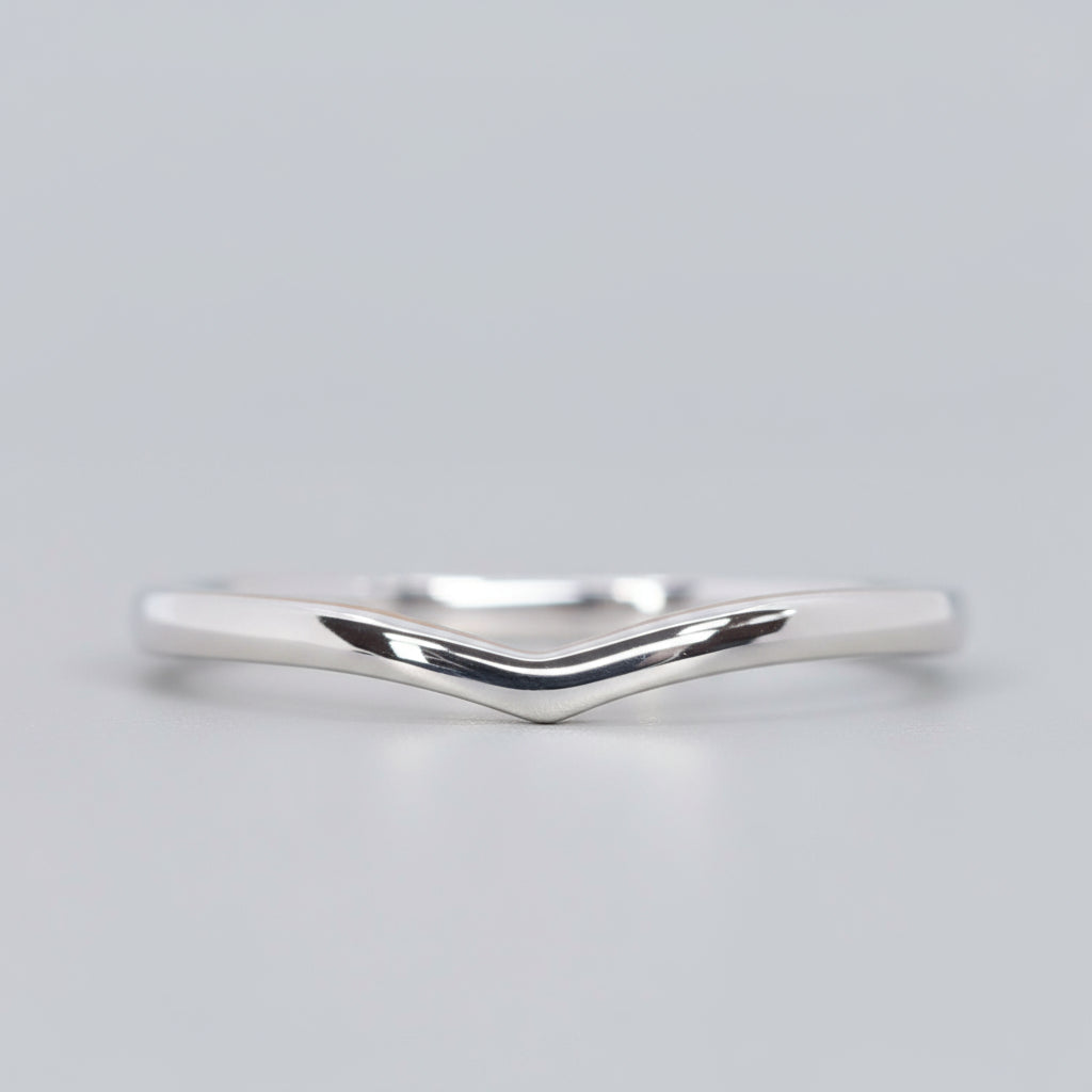 Clara - Polished Wishbone Shaped Wedding Ring - Made-to-Order Wedding Rings - Made-to-Order