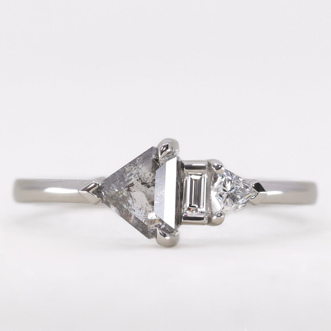 Roxanne - Salt & Pepper Diamond Ring - Ready-to-Wear Engagement Rings - Ready-to-Ship