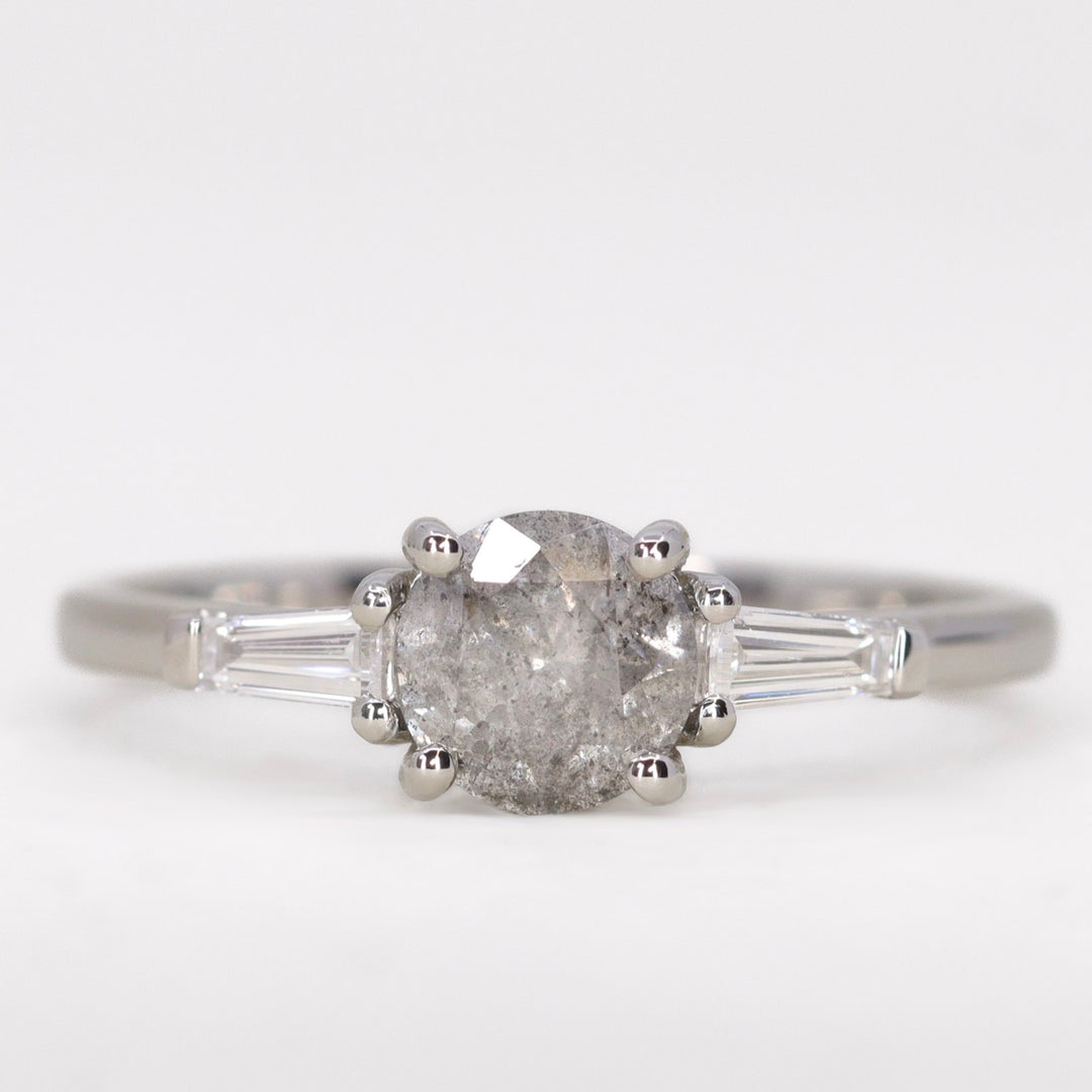 Harper - Salt & Pepper Diamond Trilogy Ring - Ready-to-Wear Engagement Rings - Ready-to-Ship
