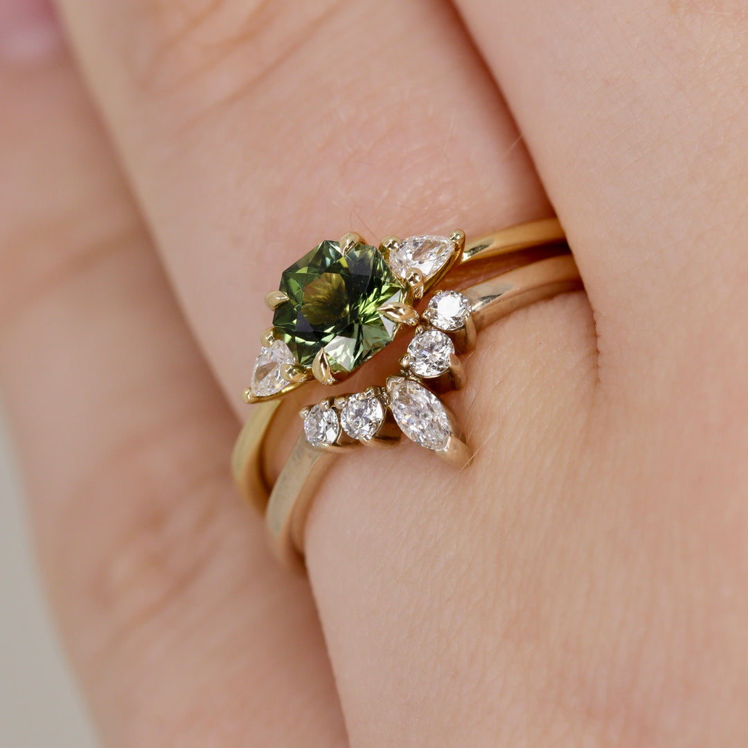 Winnie - Marquise Petite Tiara Style Diamond Wedding Ring - Made-To-Order Wedding Rings - Made-to-Order