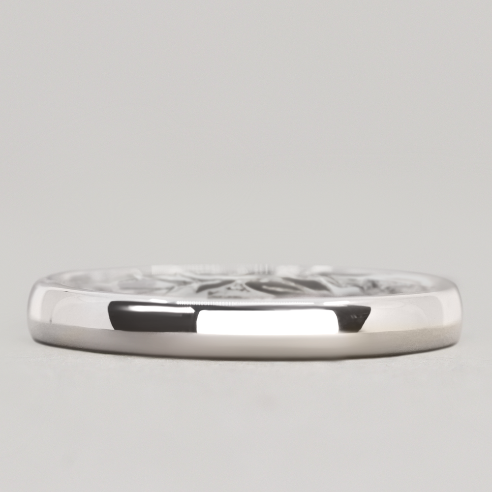 Xander - Slim Hidden Leaves Unisex Wedding Ring - Made-to-Order Wedding Rings - Made-to-Order