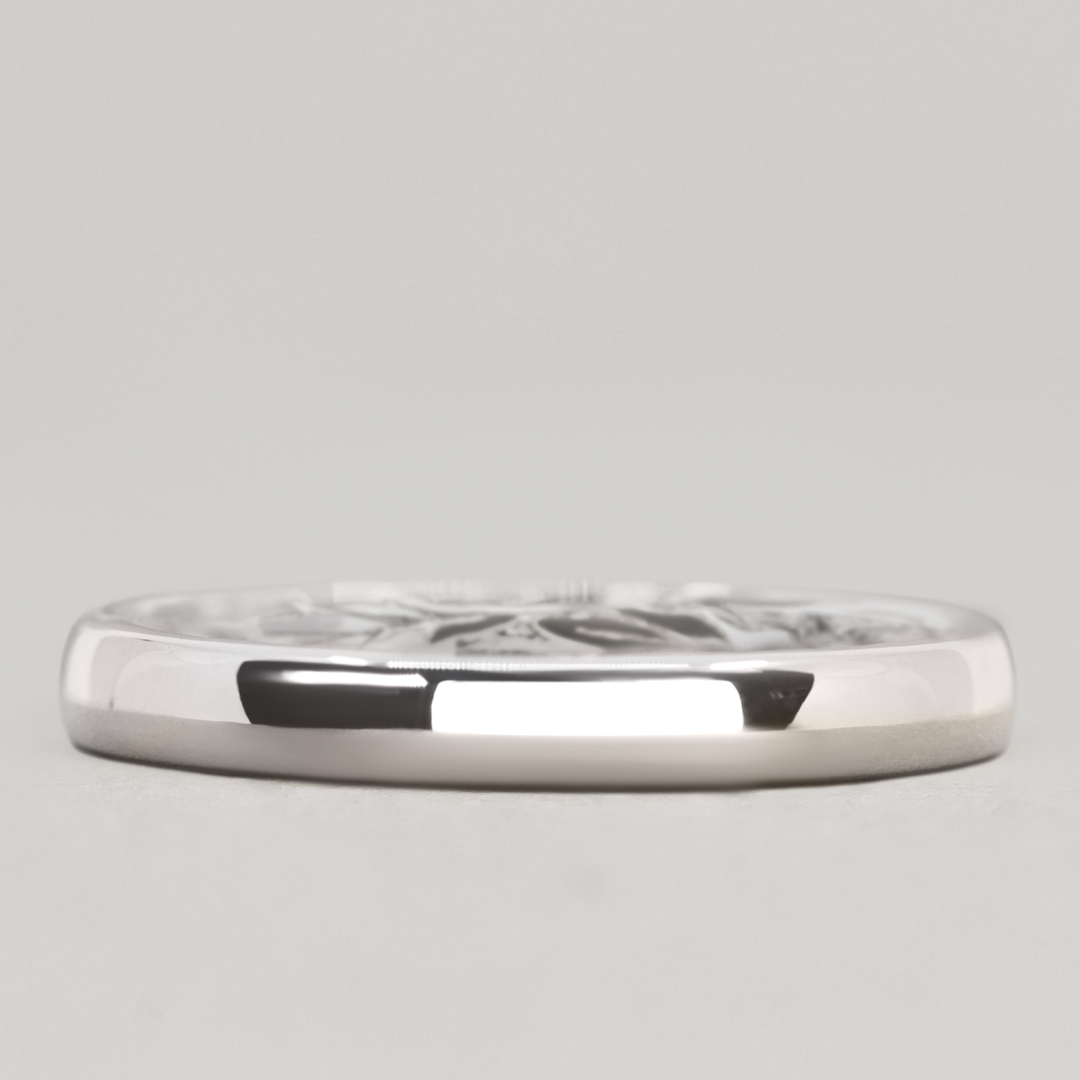 Xander - Slim Hidden Leaves Unisex Wedding Ring - Made-to-Order Wedding Rings - Made-to-Order