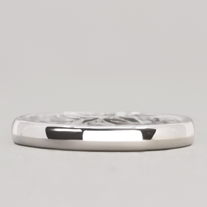 Xander - Slim Hidden Leaves Unisex Wedding Ring - Made-to-Order Wedding Rings - Made-to-Order