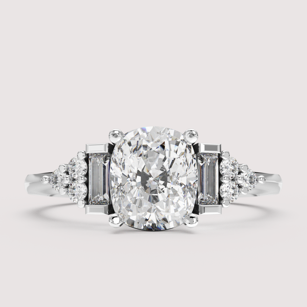 Arden - Cushion Cut Art Deco Engagement Ring Setting