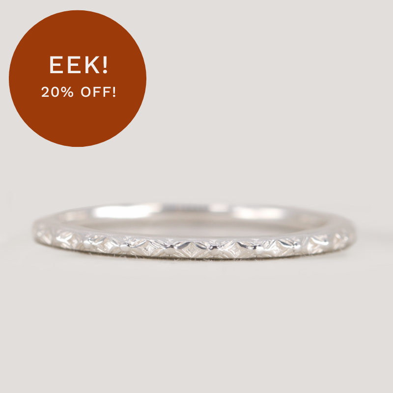 Flora - Floral Pattern Full or Half Eternity Straight Wedding Ring - Made-to-Order Wedding Rings - Made-to-Order