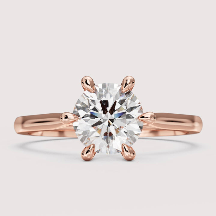 Heidi - Round Cut 1.00ct Hidden Diamond Solitaire Engagement Ring Setting