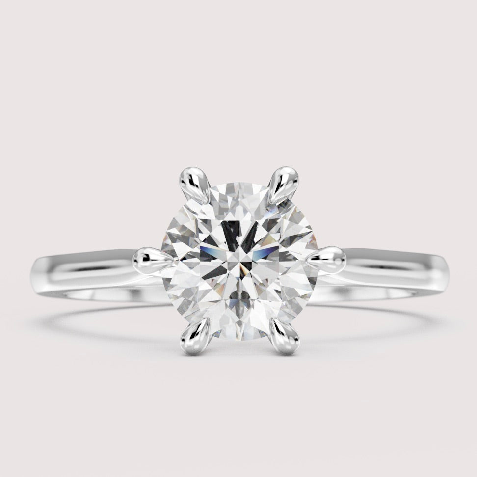 Heidi - Round Cut 1.00ct Hidden Diamond Solitaire Engagement Ring Setting