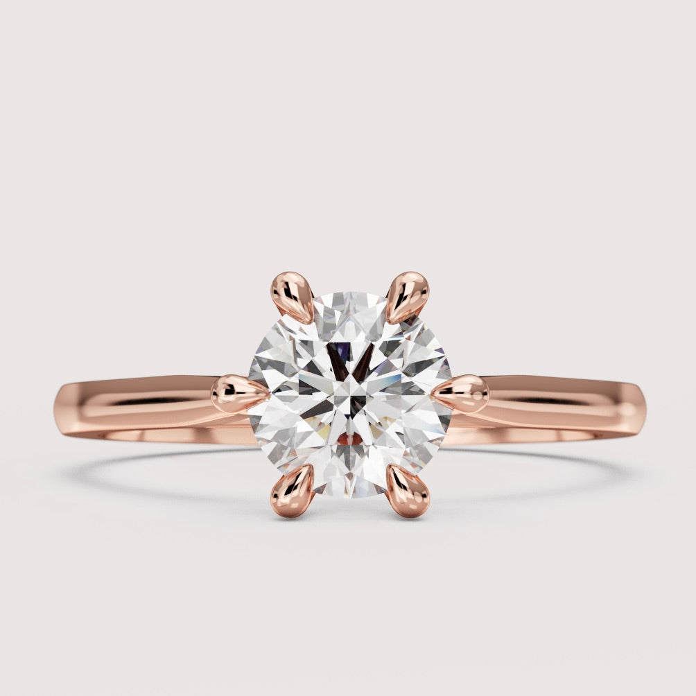Heidi - Round Cut 0.80ct Hidden Diamond Solitaire Engagement Ring Setting