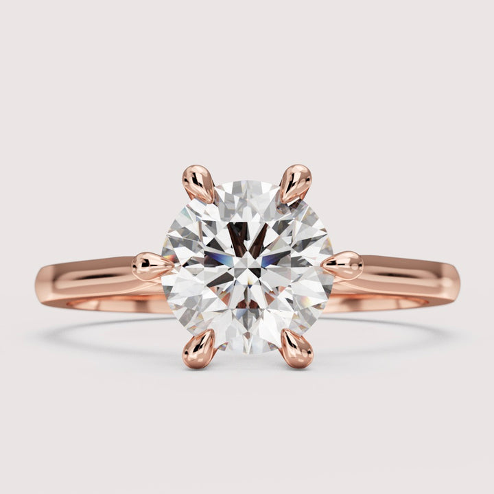 Heidi - Round Cut 1.25ct+ Hidden Diamond Solitaire Engagement Ring Setting