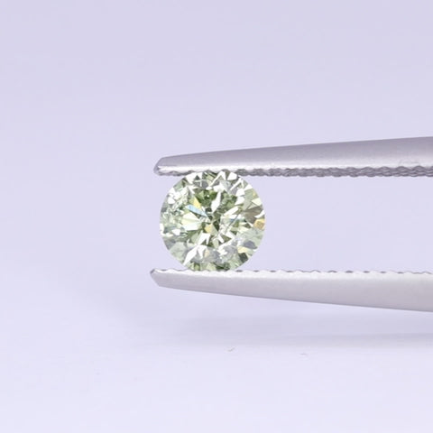 0.61ct Round Brilliant Cut Green Diamond Loose Gemstones