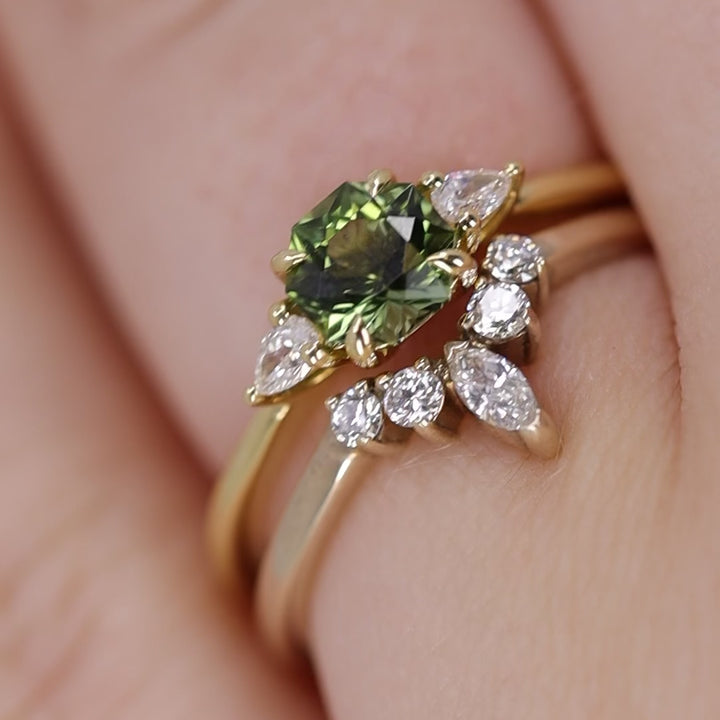 Winnie - Marquise Petite Tiara Style Diamond Wedding Ring - Made-To-Order Wedding Rings - Made-to-Order