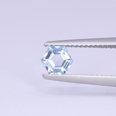 0.75ct Hexagon Cut Sky Blue Topaz Loose Gemstones