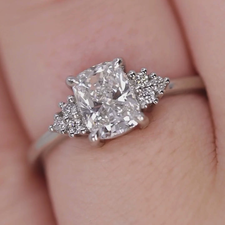 Henrietta - Lab Grown Diamond Cluster Ring - Ready-to-Wear Engagement Rings - Ready-to-Ship