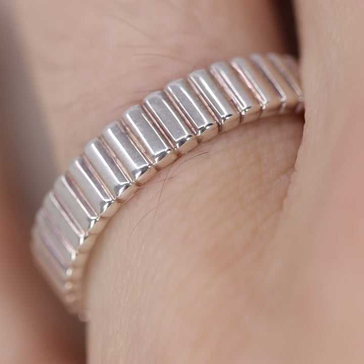 Gabrielle - Wide Patterned Wedding Ring - Made-to-Order Wedding Rings - Wide