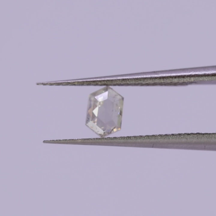Salt and pepper diamond | 0.40ct hexagon cut Loose Gemstone