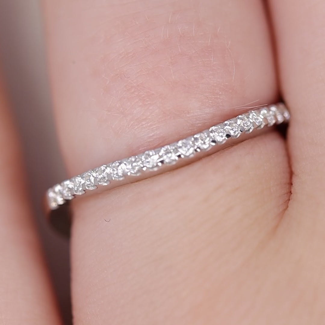 Ellis - Diamond Set Wave Shaped Wedding Ring - Made-to-Order Wedding Rings - Made-to-Order