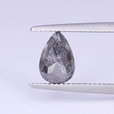 2.07ct Pear Cut Salt and Pepper Diamond Loose Gemstones