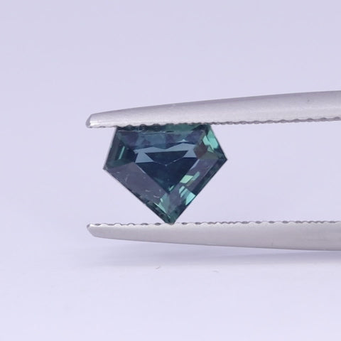 1.55ct Shield Cut Teal Sapphire Loose Gemstones