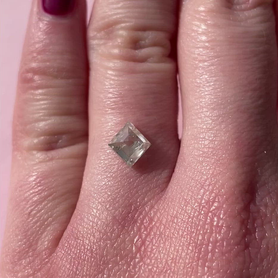 Salt and Pepper Diamond | 1.07ct Kite Rose Cut, Loose Gemstone