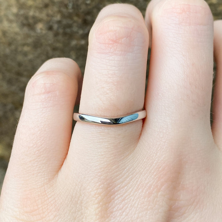 Peggy - Polished Wave Wedding Ring 1.8mm Width - Made-to-Order Wedding Rings - Made-to-Order
