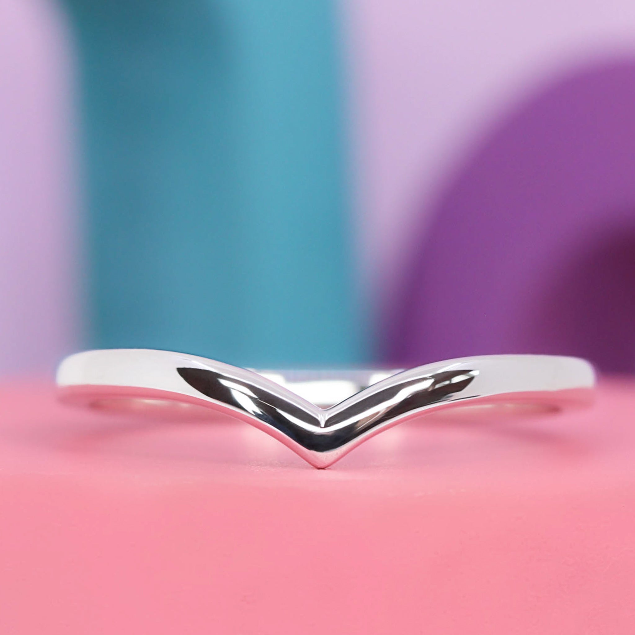 Plain wishbone wedding on sale ring