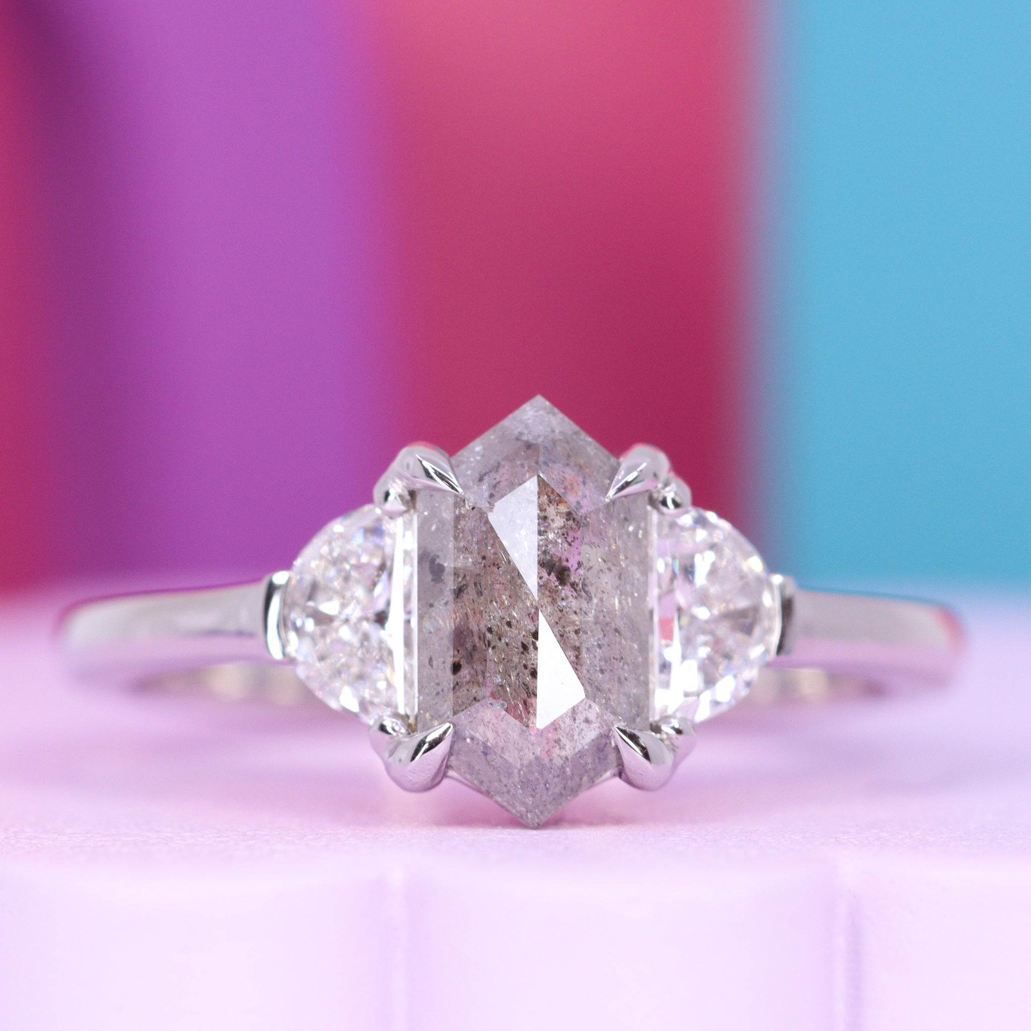 Salt and Pepper Diamond Engagement Rings – Jessica Flinn Fine Jewellery