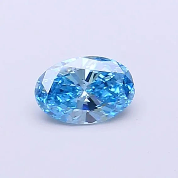 0.30ct Oval Lab Grown Diamond (Colour Fancy Vivid Blue, Clarity VS1, IGI Certified)