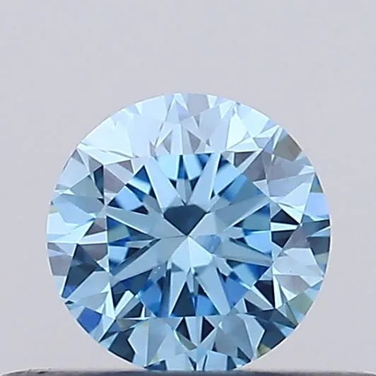 0.30ct Round Lab Grown Diamond (Colour Fancy Vivid Blue, Clarity VVS2, Cut VG, IGI Certified)