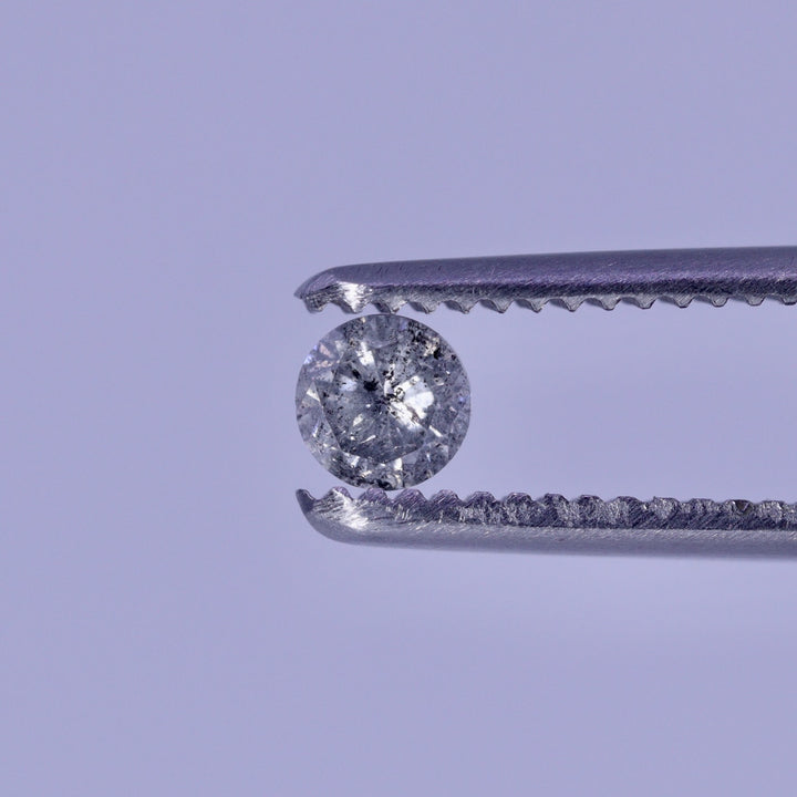 Salt and Pepper Diamond | 0.32ct Round Brilliant Cut, Loose Gemstone