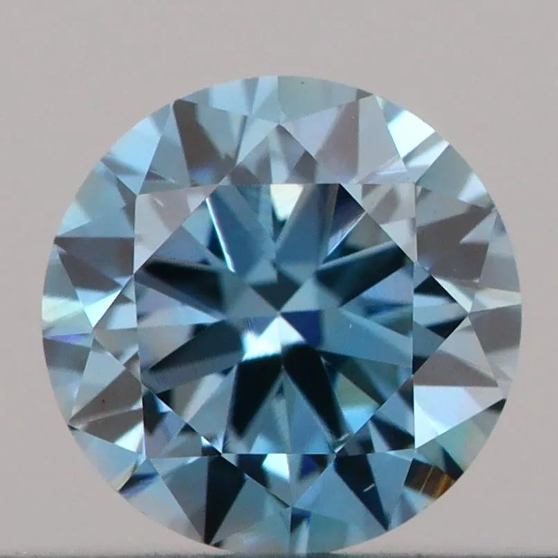 0.32ct Round Lab Grown Diamond (Colour Fancy Vivid Blue, Clarity VS2, Cut EX, IGI Certified) diamond