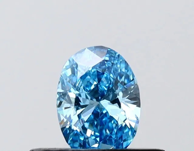 0.34ct Oval Lab Grown Diamond (Colour Fancy Vivid Blue, Clarity VS2, IGI Certified)