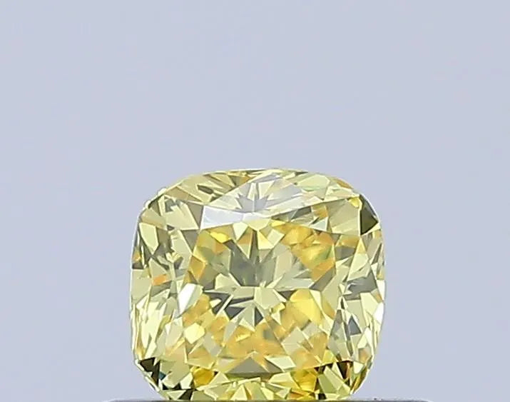 0.36ct Cushion brilliant Lab Grown Diamond (Colour Fancy Intense Yellow, Clarity VS1, IGI Certified)