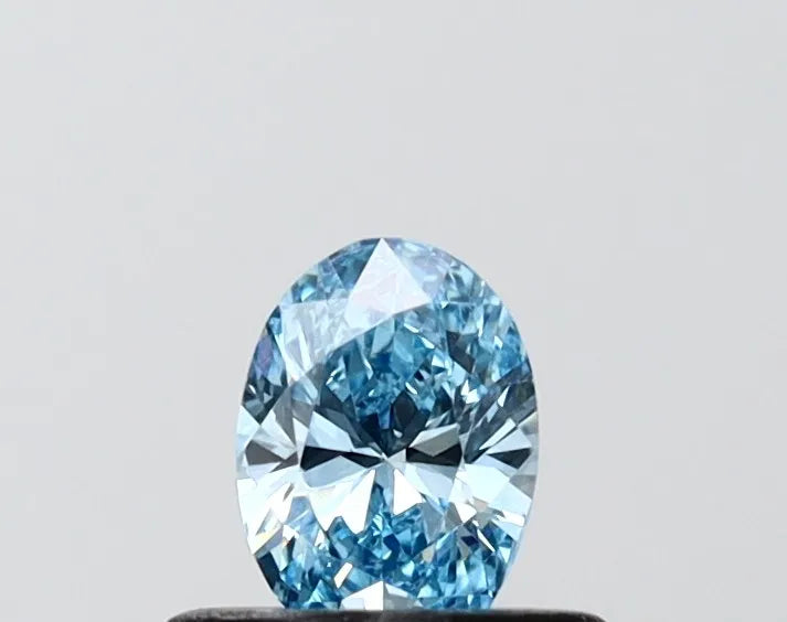 0.36ct Oval Lab Grown Diamond (Colour Fancy Vivid Blue, Clarity VVS2, IGI Certified)