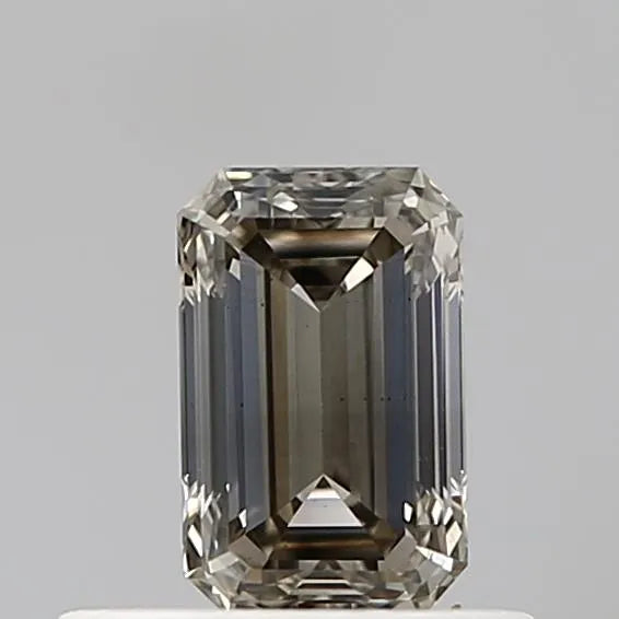0.48ct Emerald Lab Grown Diamond (Colour Fancy Light Brownish Gray, Clarity VS2, IGI Certified)
