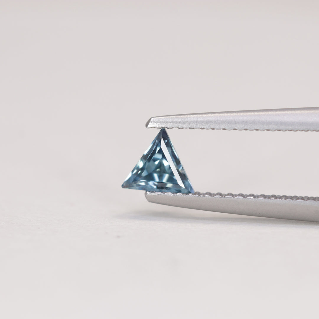 0.50ct Trilliant Cut Geometric Denim Blue Sapphire, Set of 3