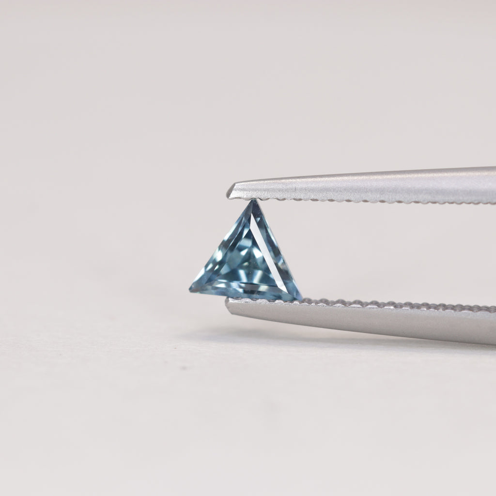 0.50ct Trilliant Cut Geometric Denim Blue Sapphire, Set of 3 Loose Gemstones