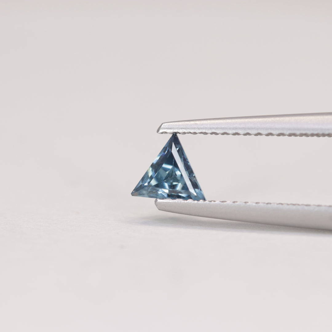 0.50ct Trilliant Cut Geometric Denim Blue Sapphire, Set of 3